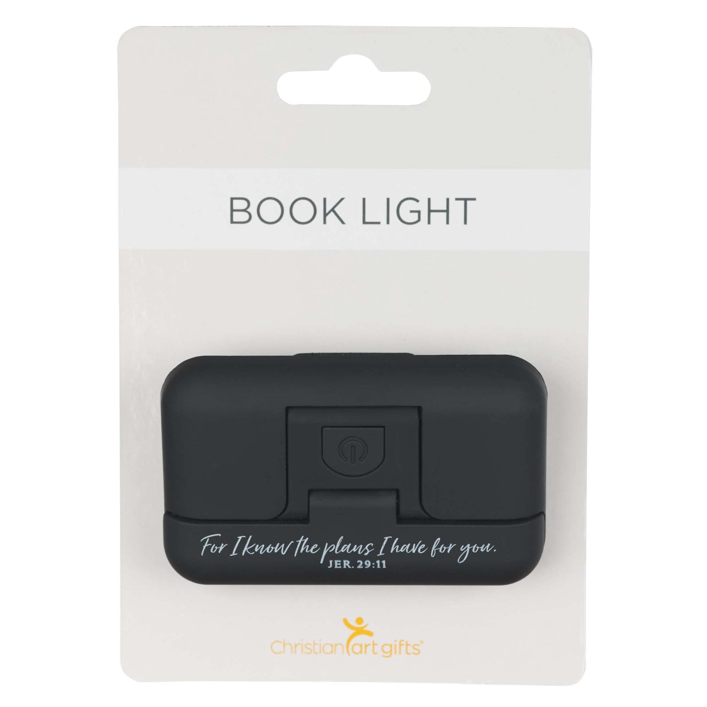 I Know the Plans Black Adjustable Clip-on Book Light - Jeremiah 29:11 - The Christian Gift Company