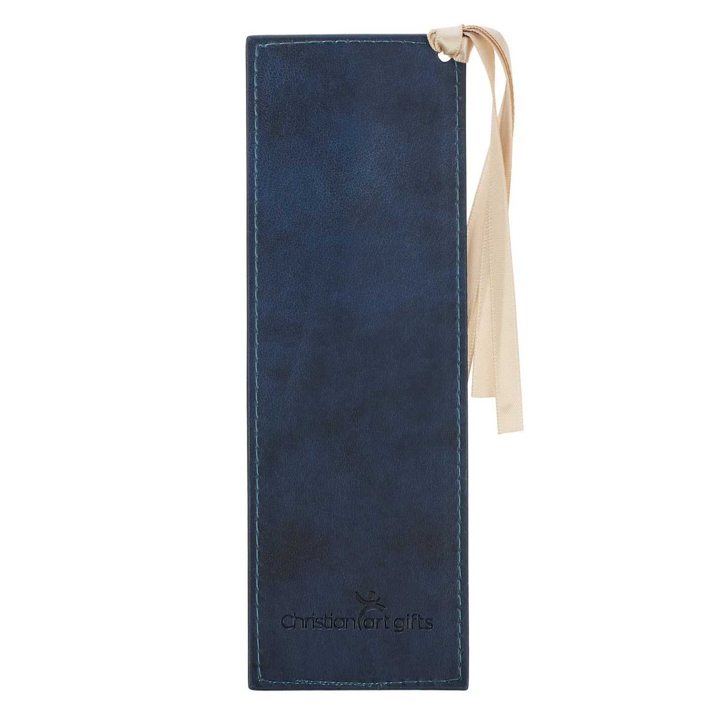 Trust In The LORD Always Navy Faux Leather Bookmark - Isaiah 26:4 - The Christian Gift Company