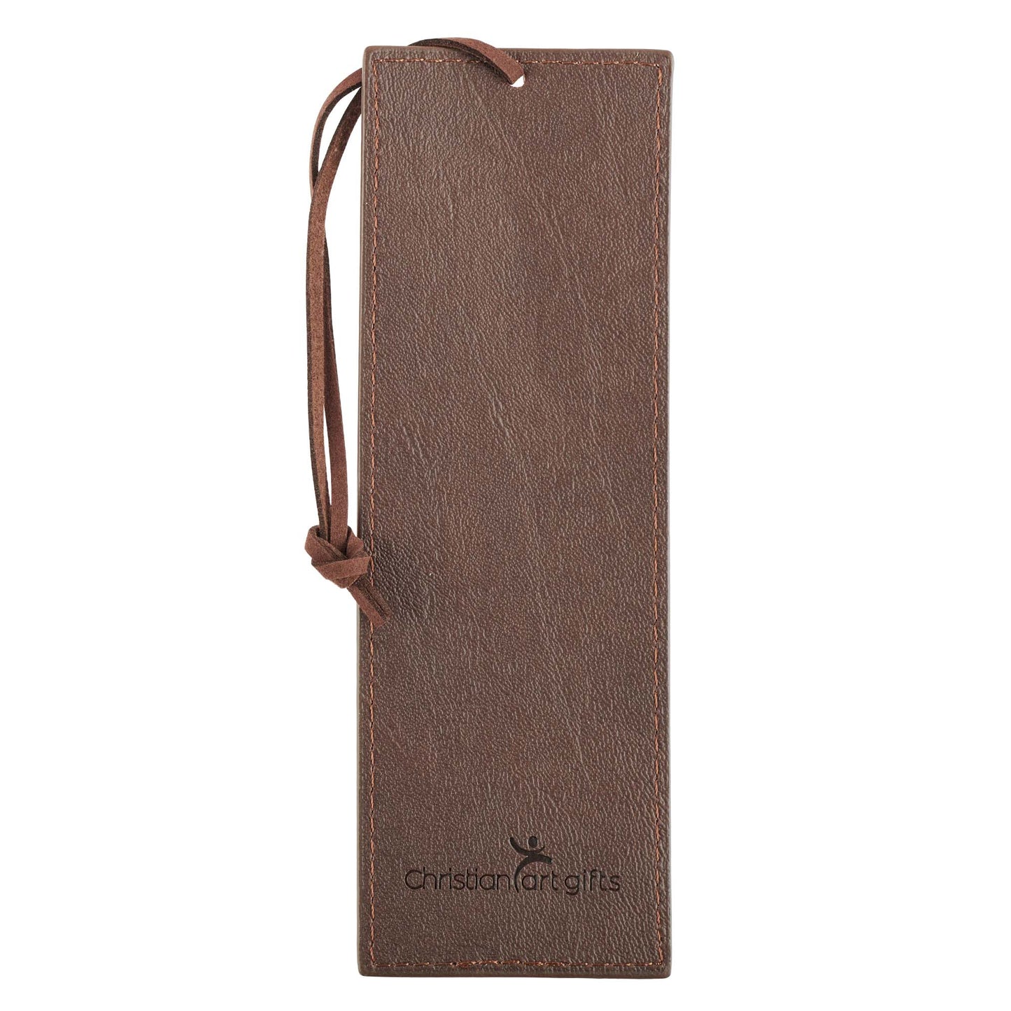The LORD Is My Strength Brown Faux Leather Bookmark - Exodus 15:2 - The Christian Gift Company
