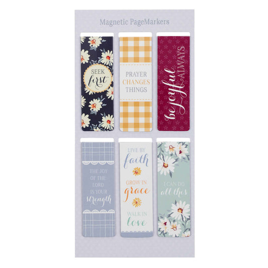 Daisy Magnetic Bookmark Set - The Christian Gift Company