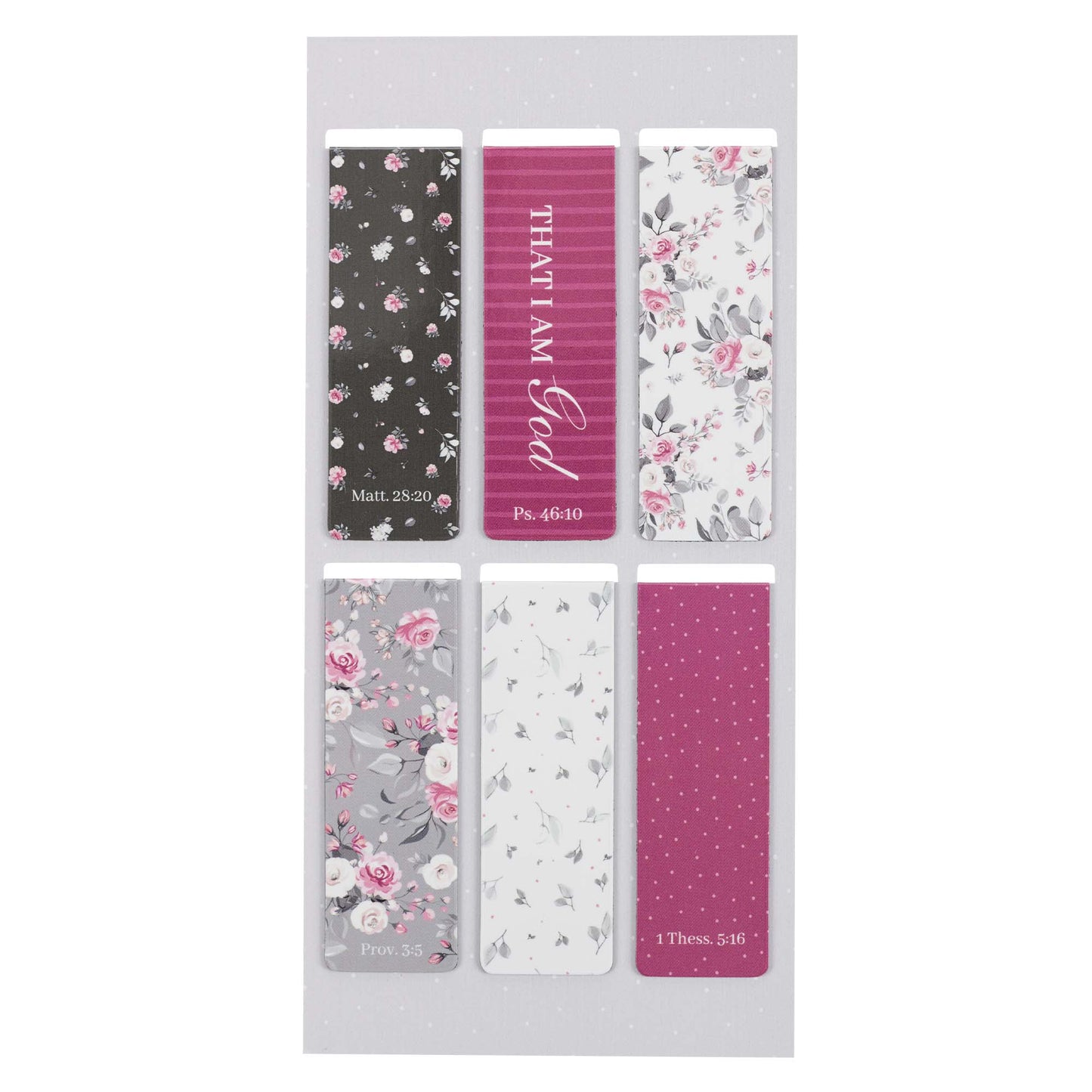 Pink Roses Magnetic Bookmark Set - The Christian Gift Company