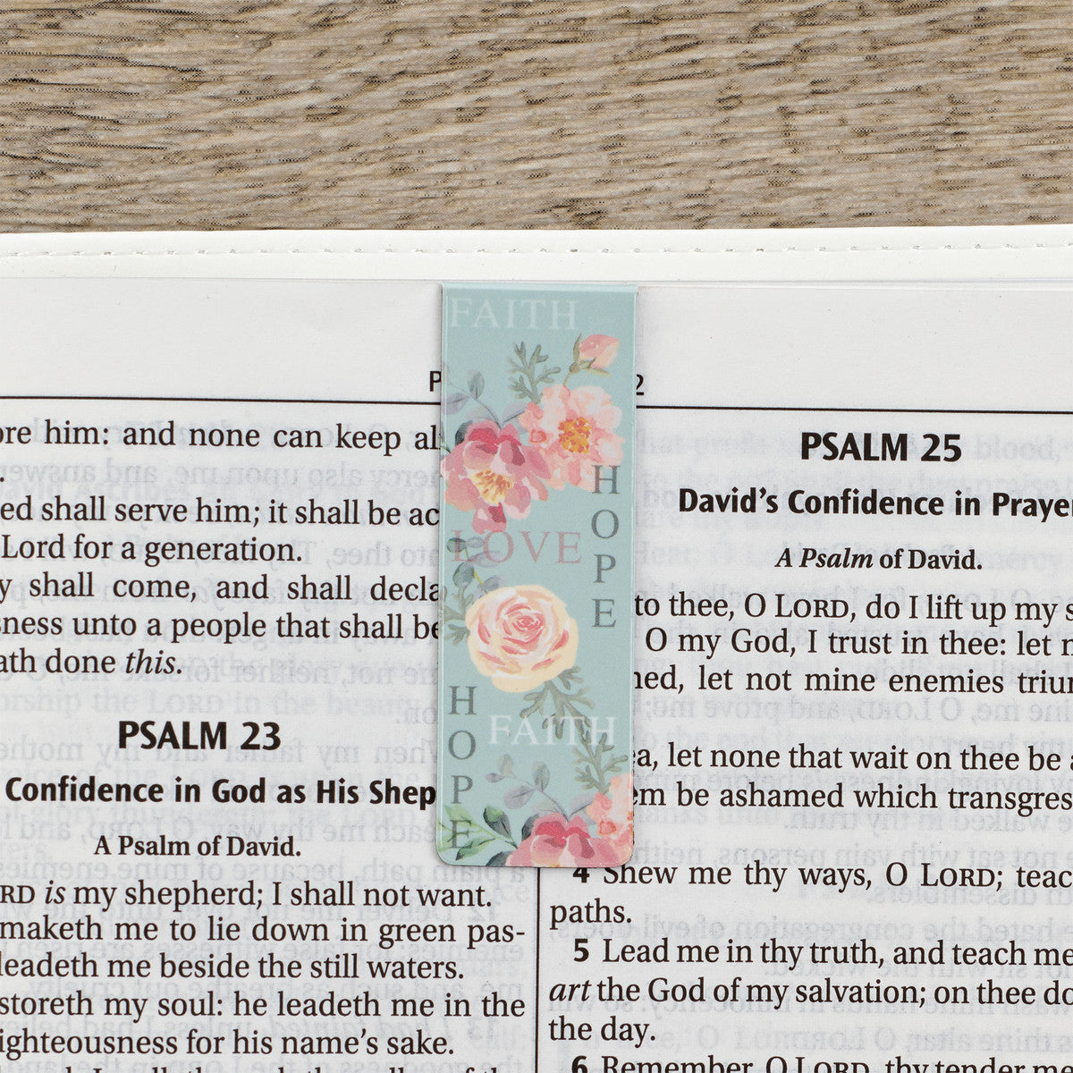 Vintage Faith Hope and Love Magnetic Bookmark Set - 1 Corinthians 13:13 - The Christian Gift Company