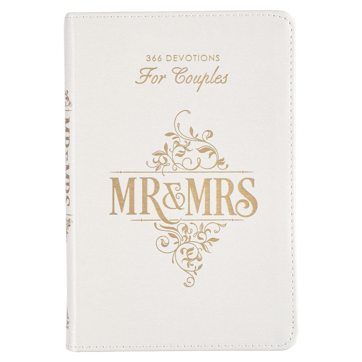 Mr. & Mrs. 366 Devotions for Couples White Faux Leather Devotional - The Christian Gift Company