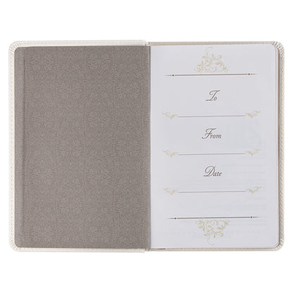 Mr. & Mrs. 366 Devotions for Couples White Faux Leather Devotional - The Christian Gift Company