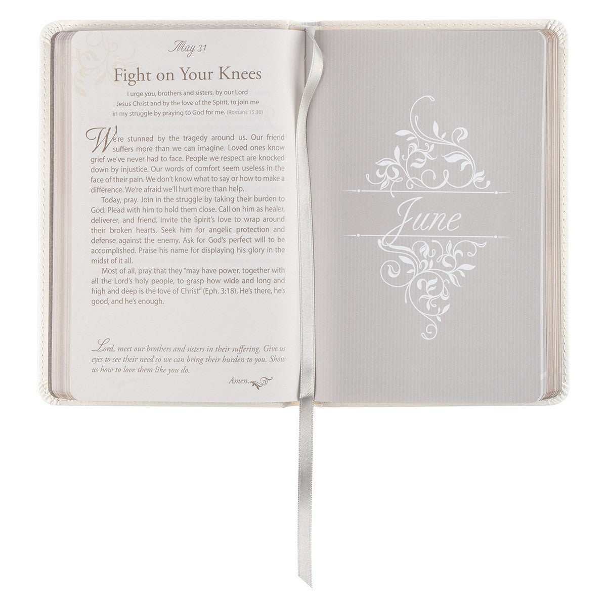 Mr. & Mrs. 366 Devotions for Couples White Faux Leather Devotional - The Christian Gift Company