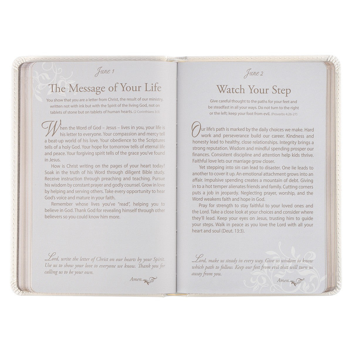 Mr. & Mrs. 366 Devotions for Couples White Faux Leather Devotional - The Christian Gift Company