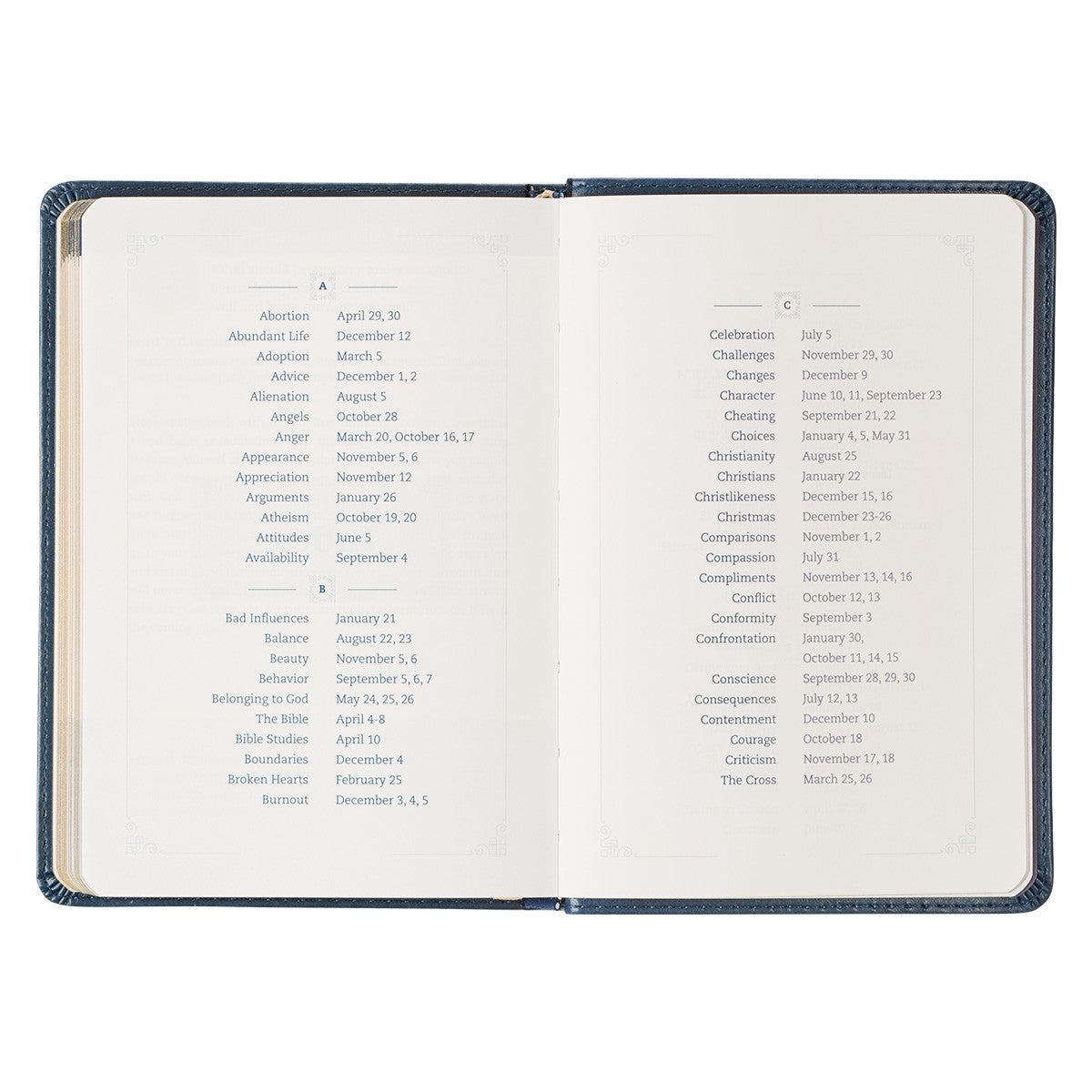 One Minute with God for Students Blue Faux Leather Devotional - The Christian Gift Company