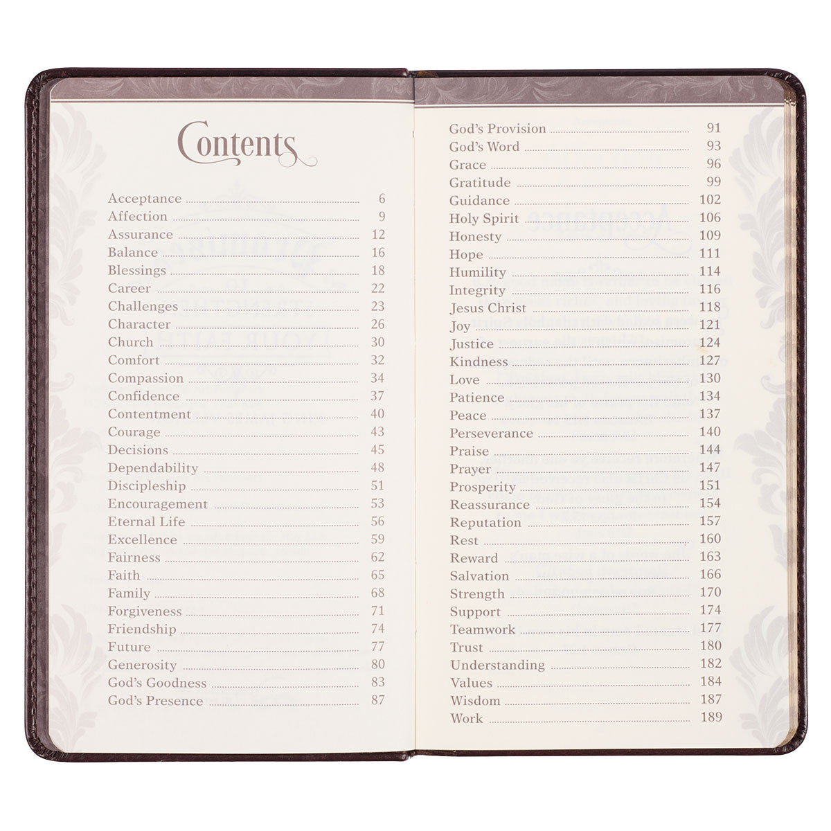 Promises to Strengthen Your Faith Brown Faux Leather Gift Book - The Christian Gift Company