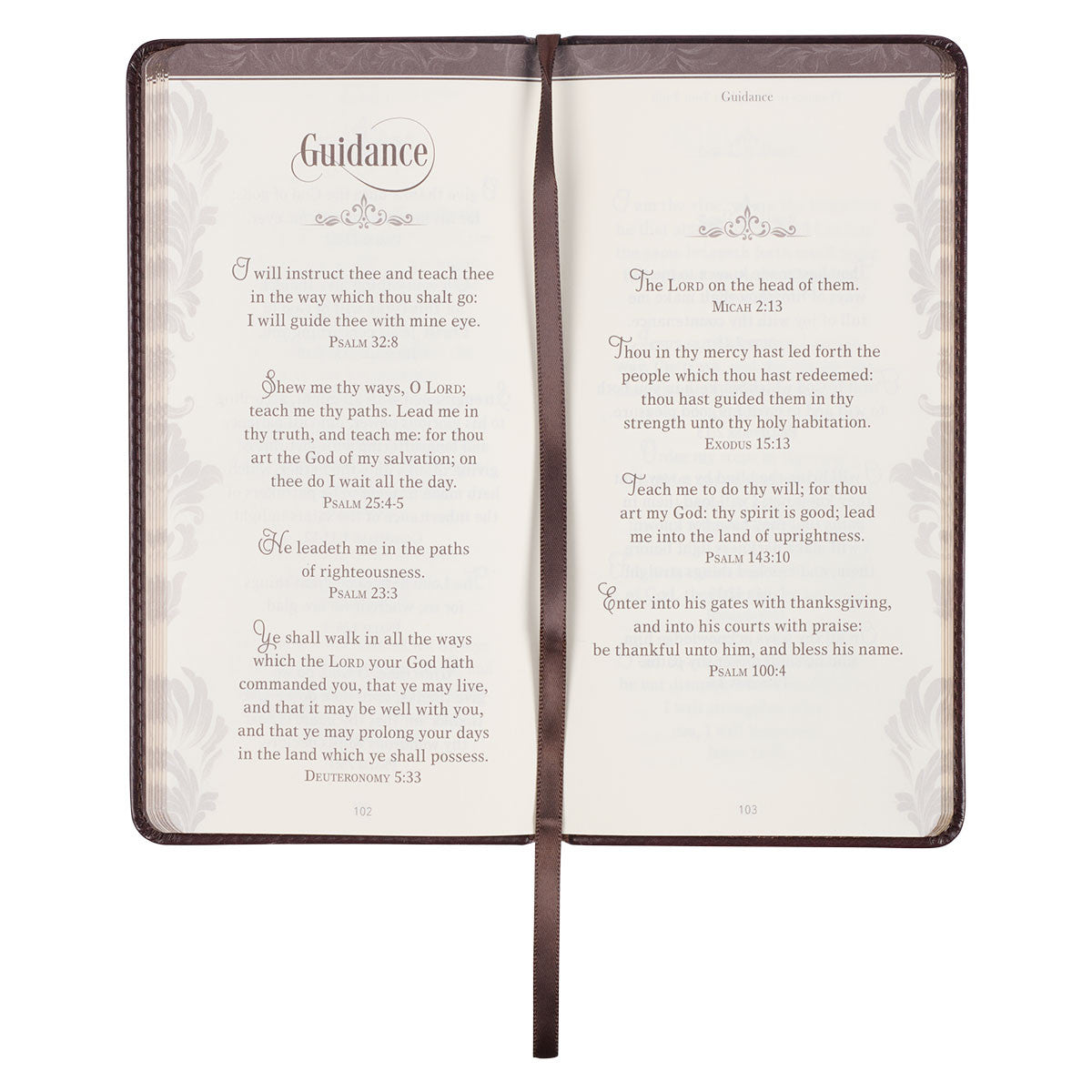 Promises to Strengthen Your Faith Brown Faux Leather Gift Book - The Christian Gift Company