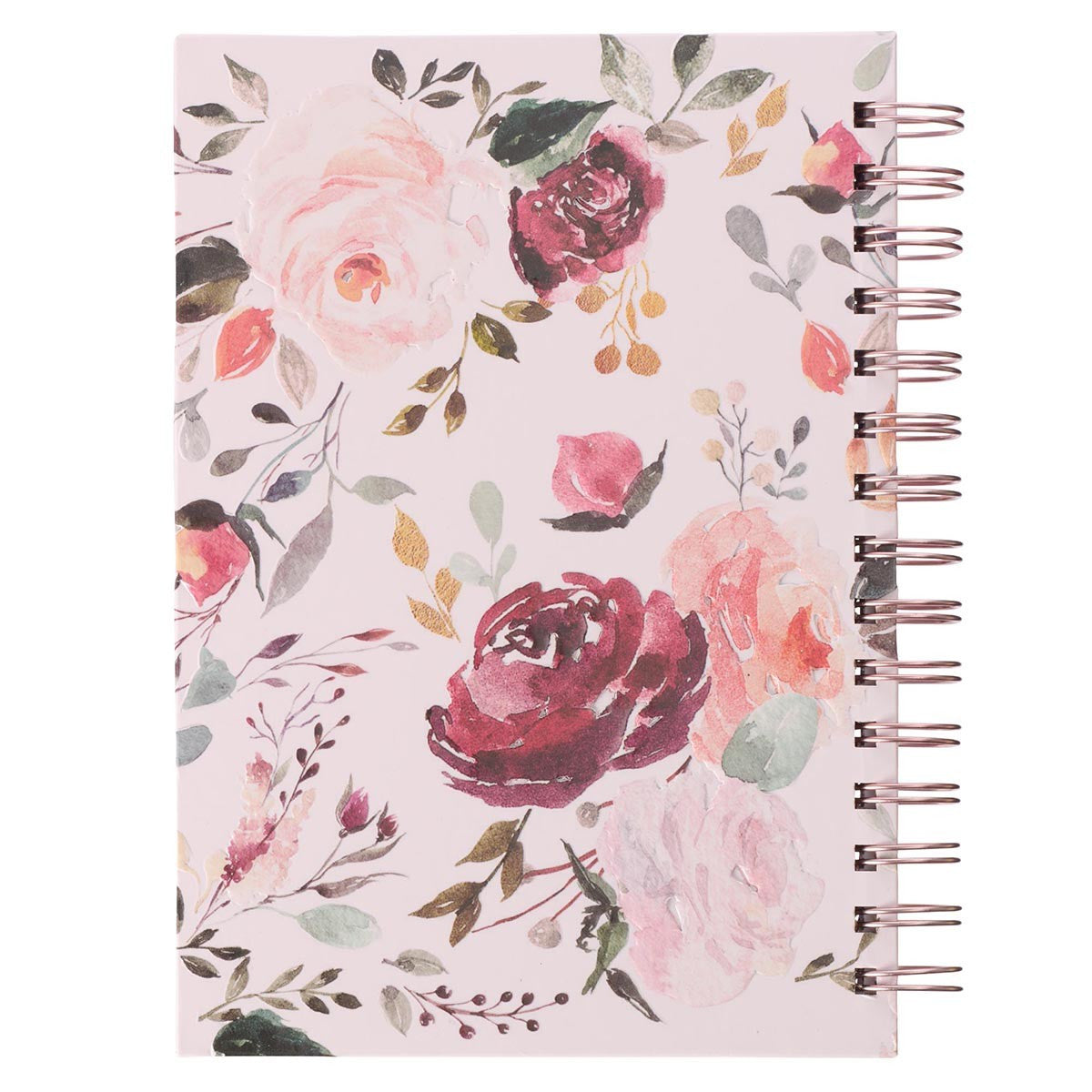 The Plans I Have for You Plum Floral Wirebound Journal - Jeremiah 29:11 - The Christian Gift Company
