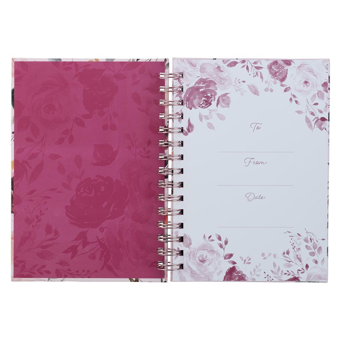 The Plans I Have for You Plum Floral Wirebound Journal - Jeremiah 29:11 - The Christian Gift Company