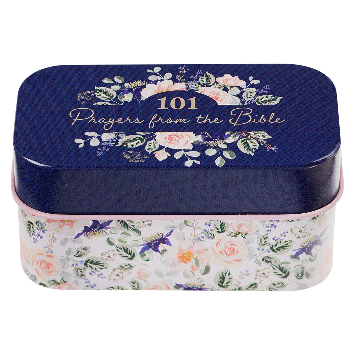 101 Prayers From The Bible Navy Scripture Cards in a Tin - The Christian Gift Company