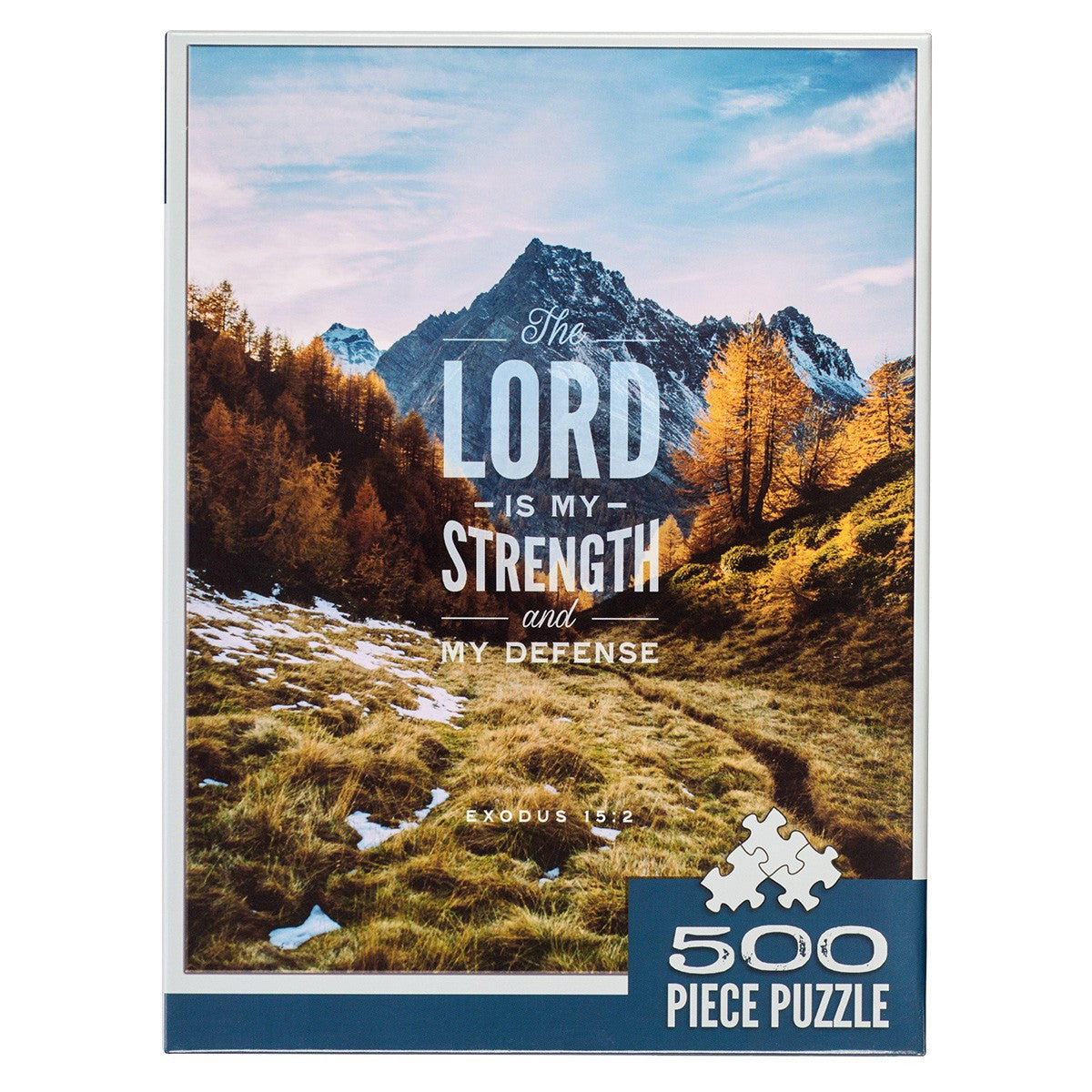 Strength & Defense Mountain Top 500-piece Jigsaw Puzzle - Exodus 15:2 - The Christian Gift Company