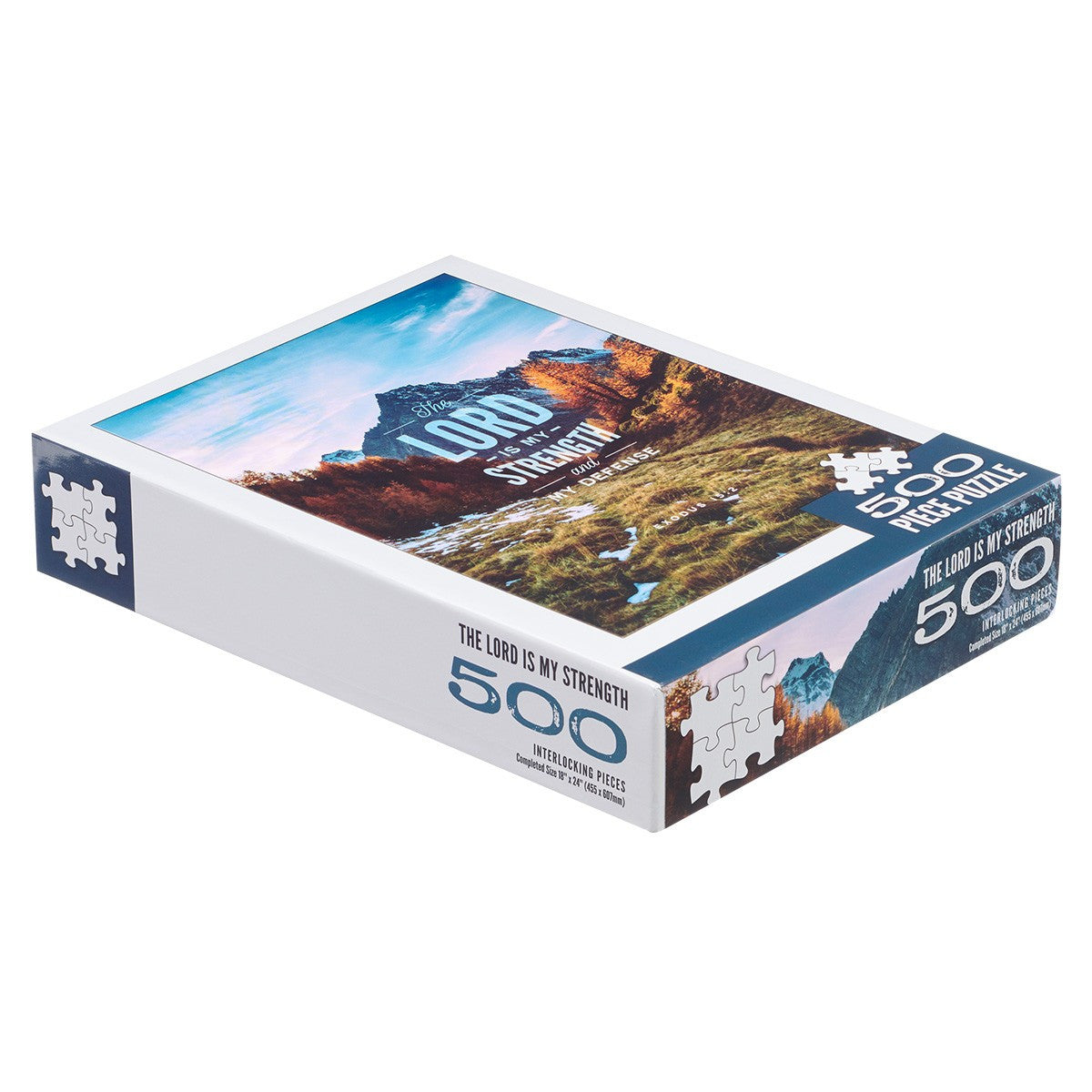 Strength & Defense Mountain Top 500-piece Jigsaw Puzzle - Exodus 15:2 - The Christian Gift Company