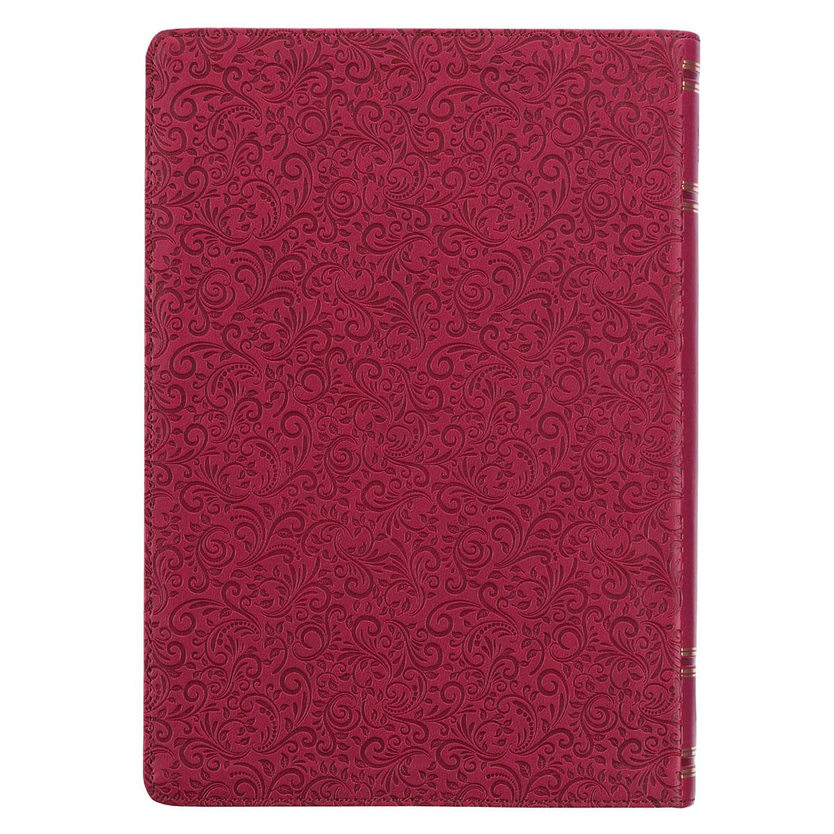 Berry Faux Leather Spiritual Growth Bible - The Christian Gift Company