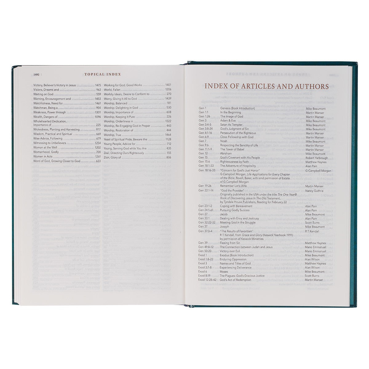 Teal Hardcover Spiritual Growth Bible - The Christian Gift Company
