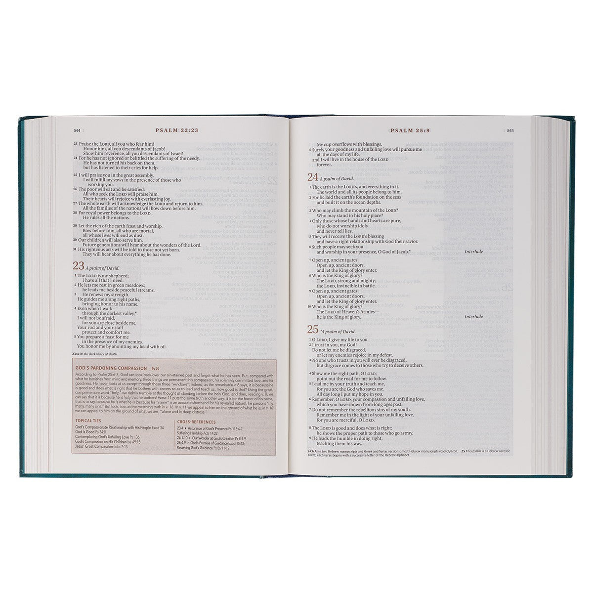 Teal Hardcover Spiritual Growth Bible - The Christian Gift Company