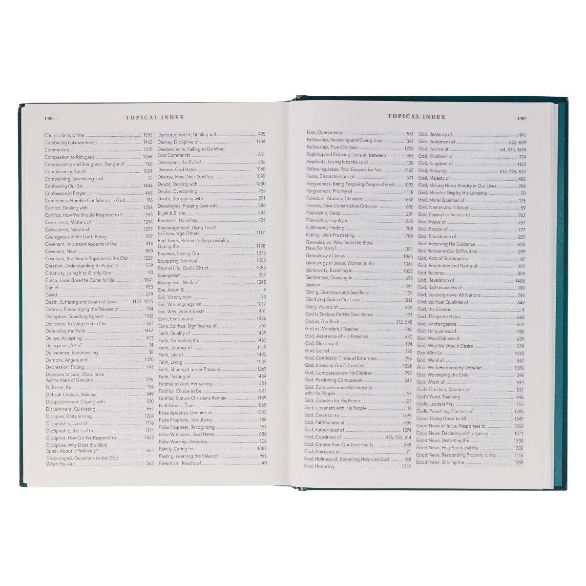 Teal Hardcover Spiritual Growth Bible - The Christian Gift Company