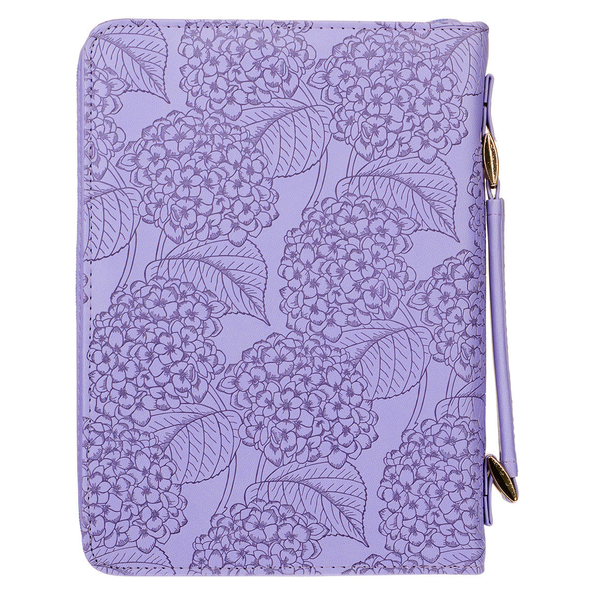 Saved by Grace Hydrangea Lavender Faux Leather Fashion Bible Cover - Ephesians 2:8 - The Christian Gift Company