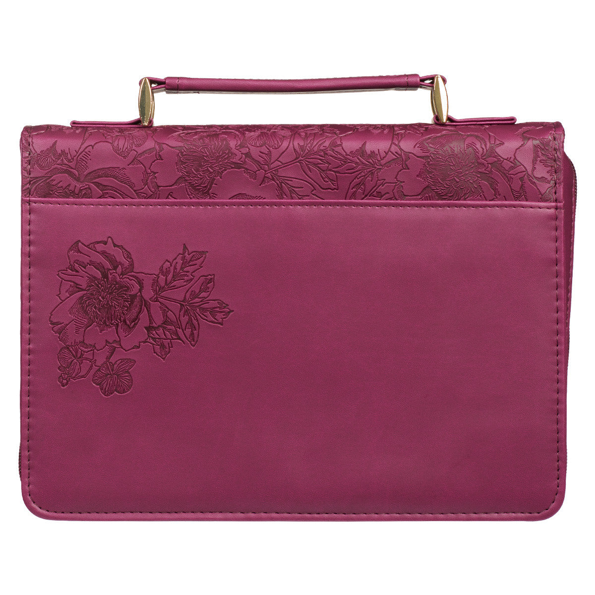 Walk by Faith Ruby Red Faux Leather Fashion Bible Cover - 2 Corinthians 5:7 - The Christian Gift Company