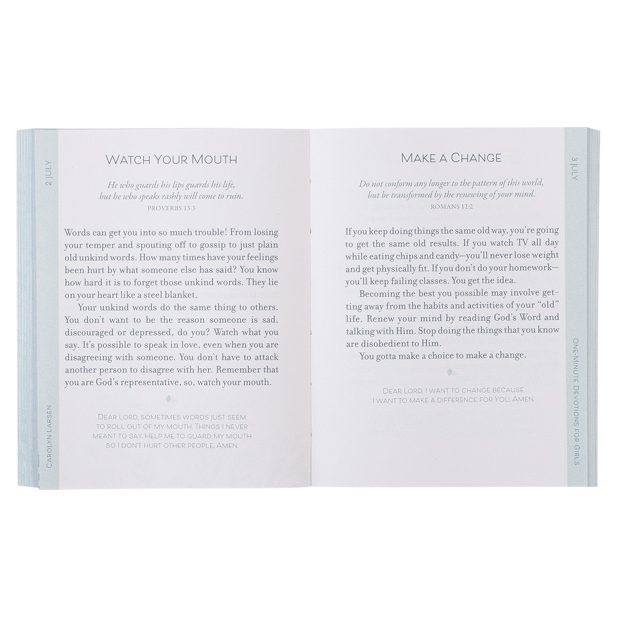 One-Minute Devotions for Girls Softcover - The Christian Gift Company