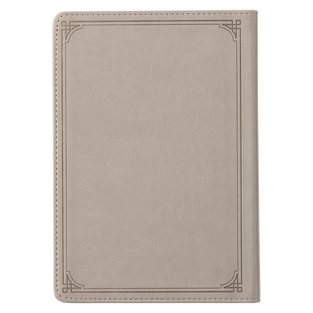 Never Give Up Grey Faux Leather Classic Journal - The Christian Gift Company
