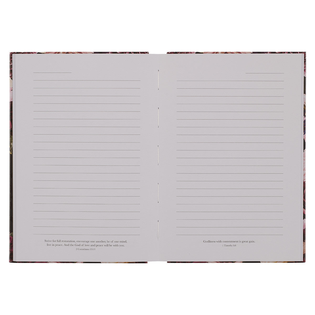 All Things Are Possible Burgundy Floral Quarter-bound Journal - The Christian Gift Company