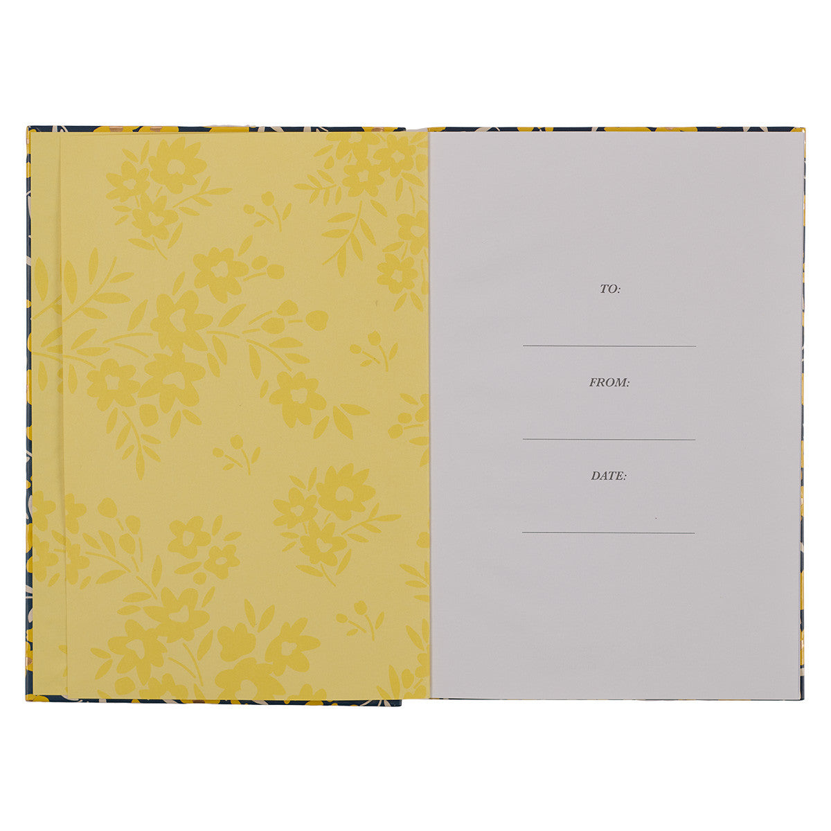 Strong Brave and Fearless Navy and Yellow Quarter-bound Journal - The Christian Gift Company