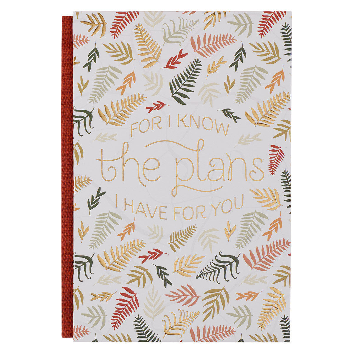 The Plans Autumn Leaf Quarter-bound Journal - Jeremiah 29:11 - The Christian Gift Company