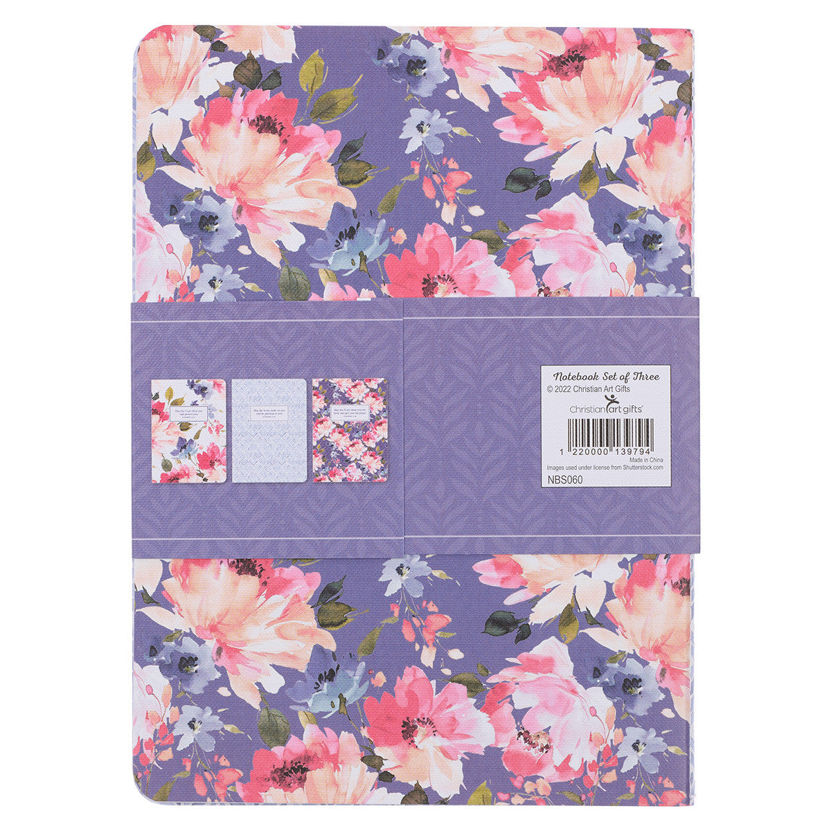 Bless and Protect You Floral Large Notebook Set - Numbers 6:24 - The Christian Gift Company