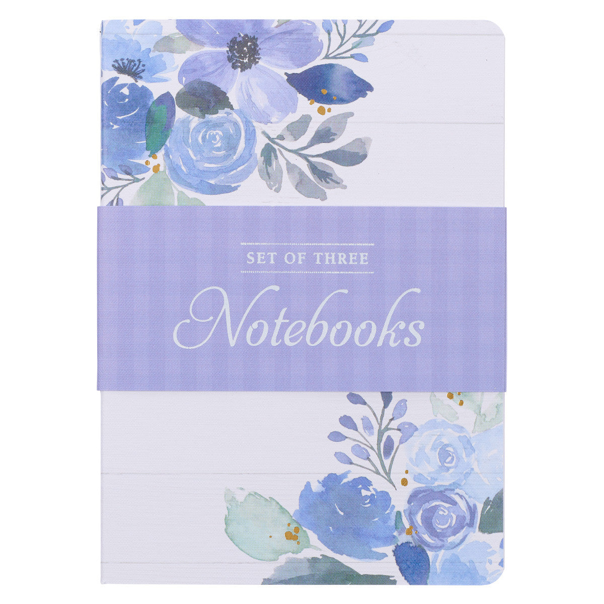 Strength Blue Floral Large Notebook Set -Psalm 28:7 - The Christian Gift Company