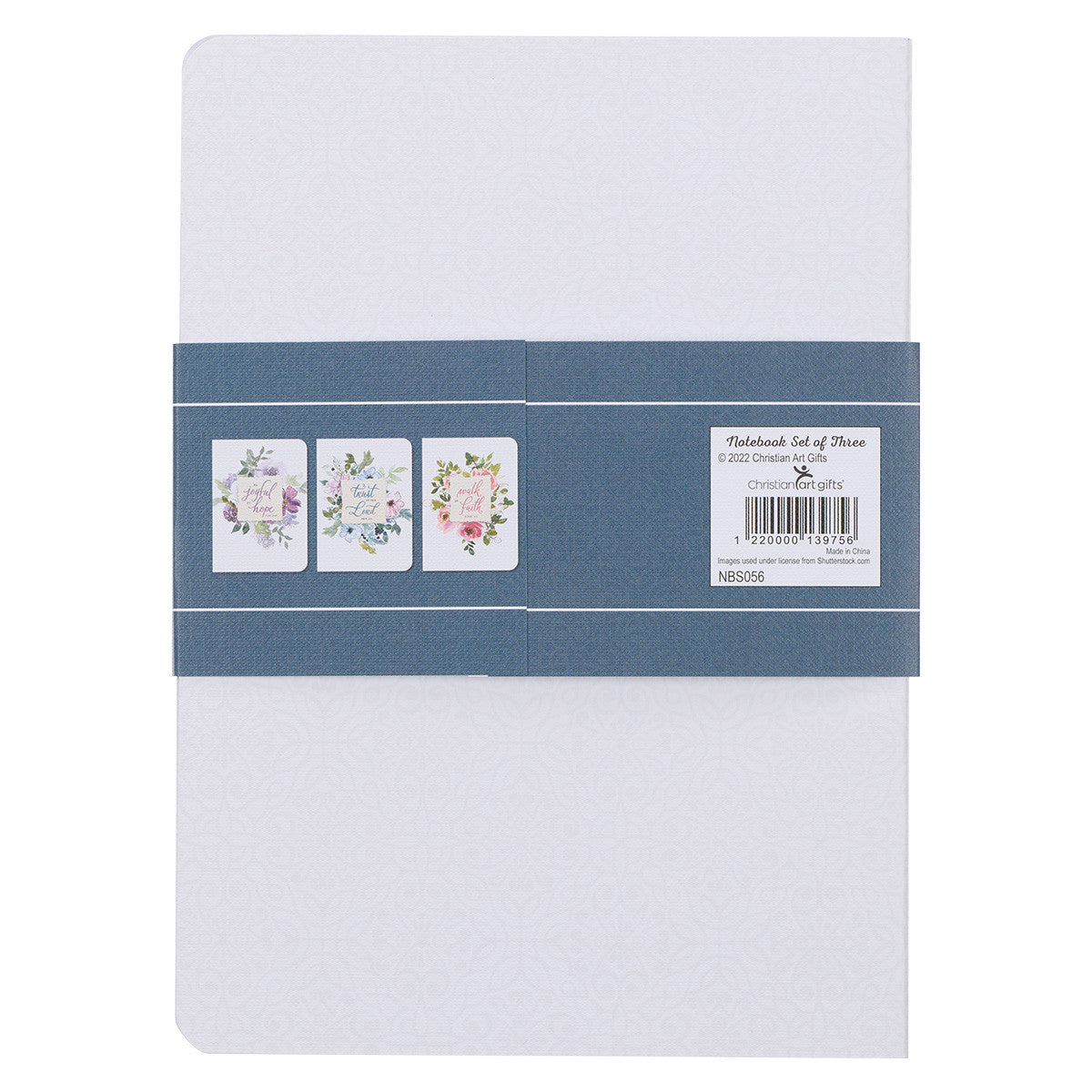 Joyful in Hope Lilac Watercolour Large Notebook Set - Romans 12:12 - The Christian Gift Company