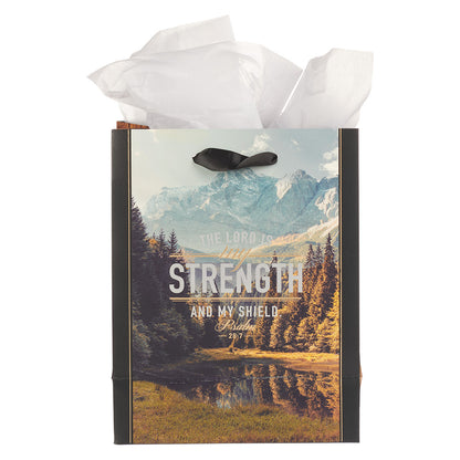 The LORD is My Strength Medium Gift Bag - Psalm 28:7 - The Christian Gift Company