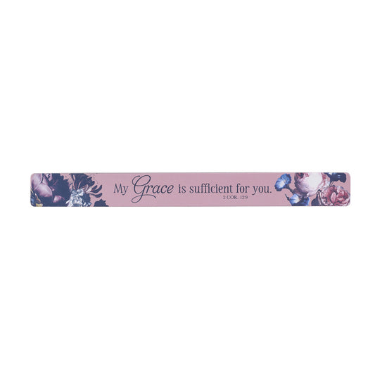 My Grace is Sufficient Pink Magnetic Strip - 2 Corinthians 12:9 - The Christian Gift Company