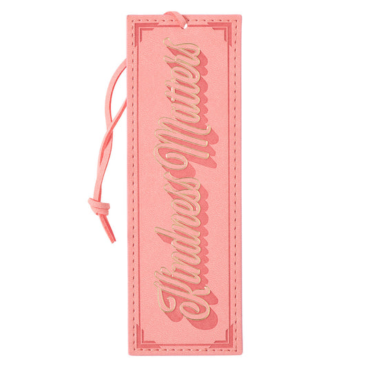 Kindness Matters Soft Pink Faux Leather Bookmark - The Christian Gift Company