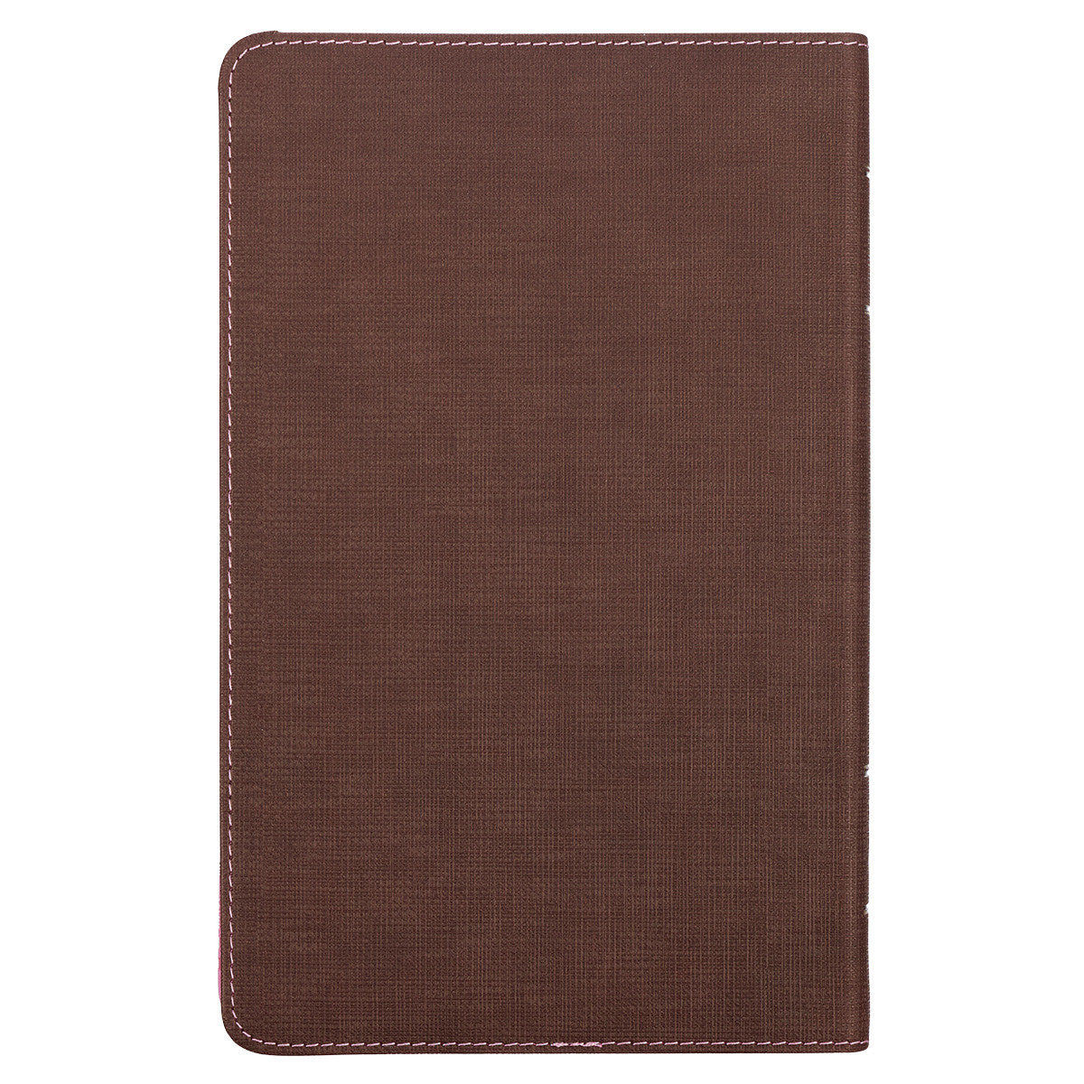 Brown and Berry Pink Faux Leather Giant Print Standard-size King James Version Bible with Thumb Index - The Christian Gift Company