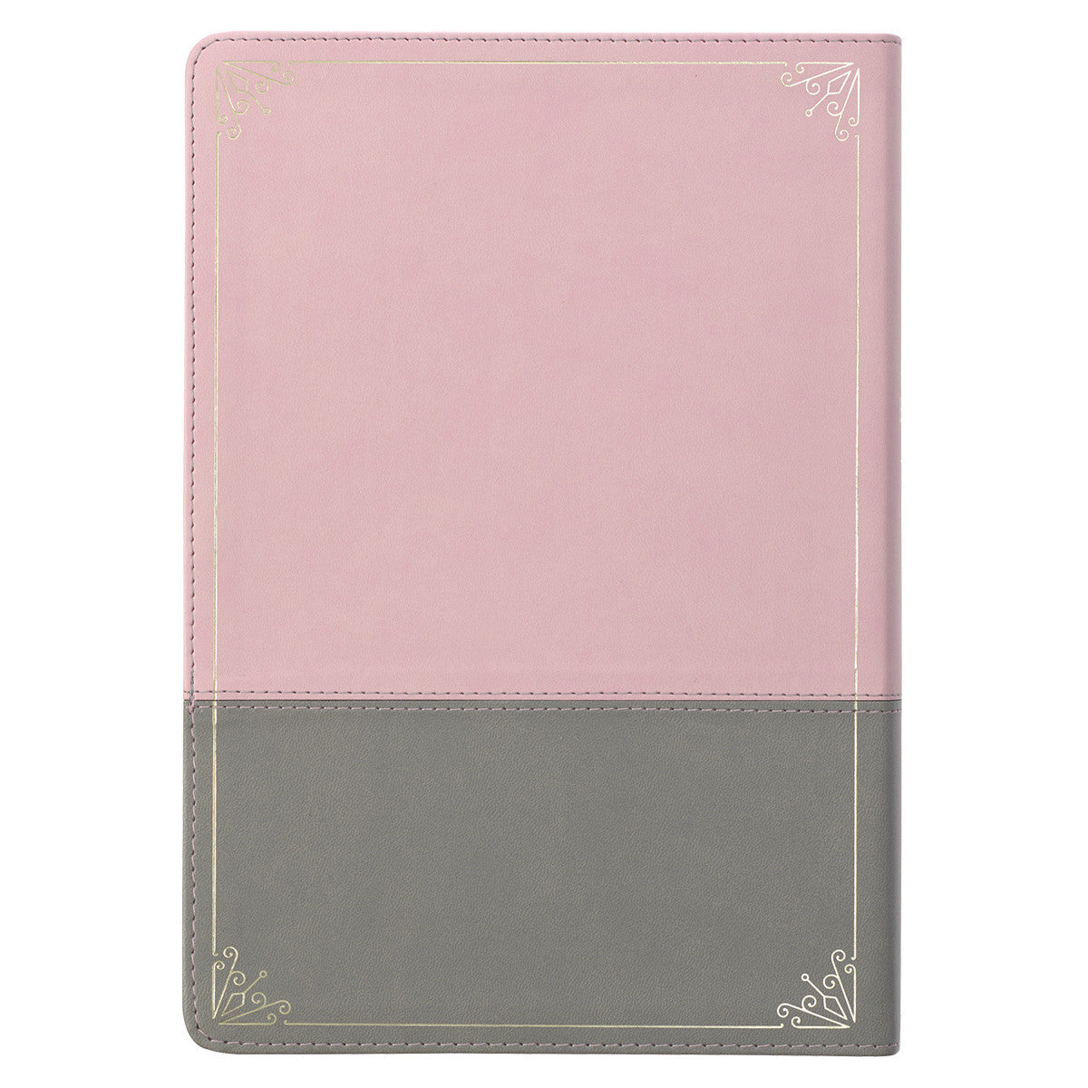 Pink and Grey Faux Leather Super Giant Print Full-size King James Version Bible with Thumb Index - The Christian Gift Company