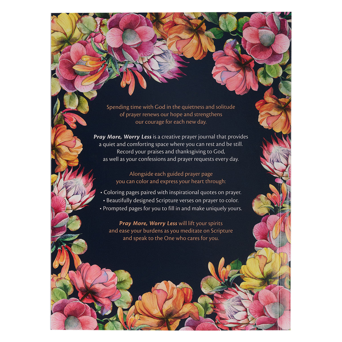 Pray More Worry Less Colouring Prayer Journal - The Christian Gift Company