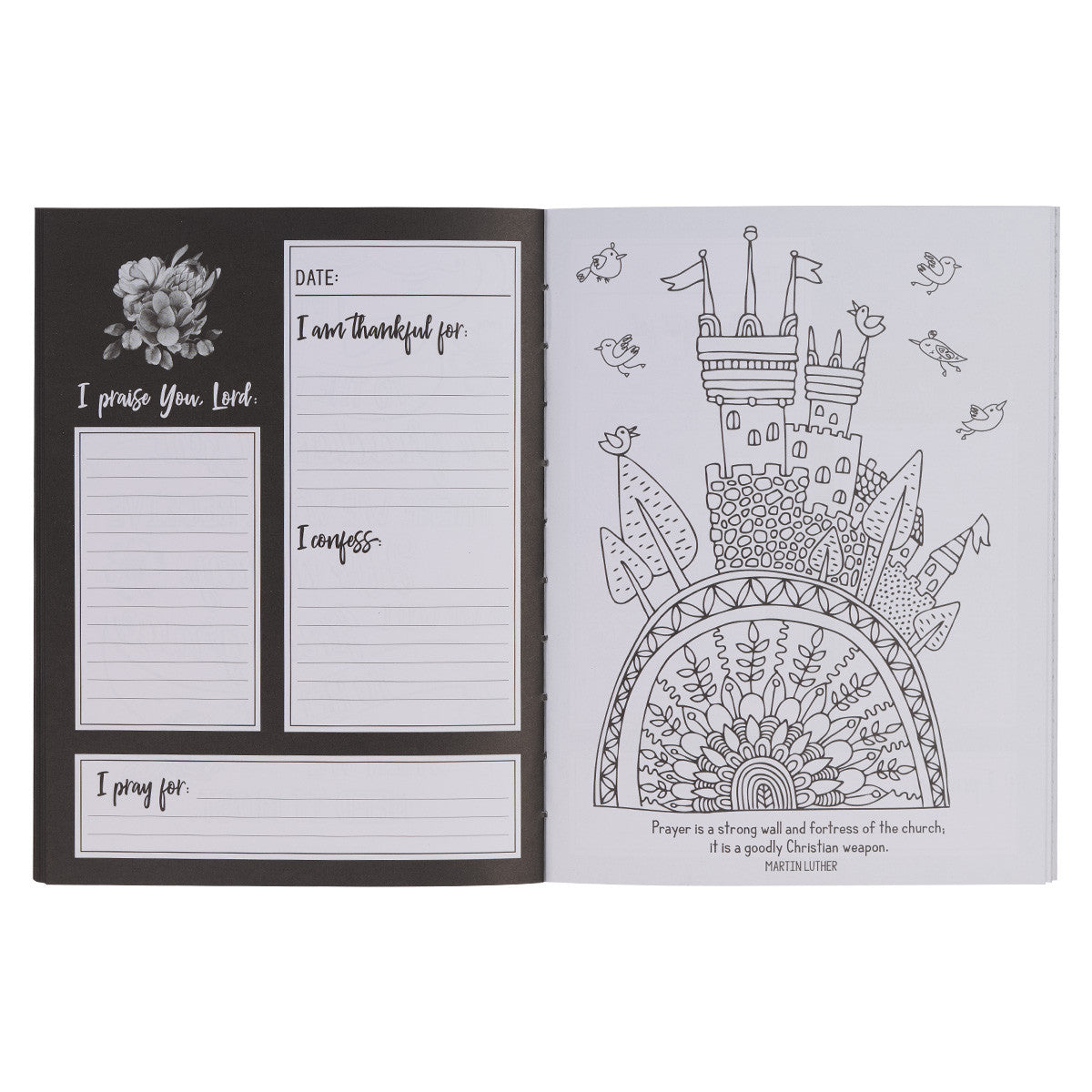 Pray More Worry Less Colouring Prayer Journal - The Christian Gift Company