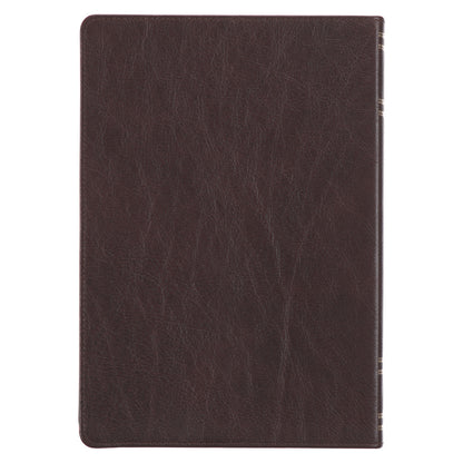 Brown Genuine Leather Spiritual Growth Bible - The Christian Gift Company