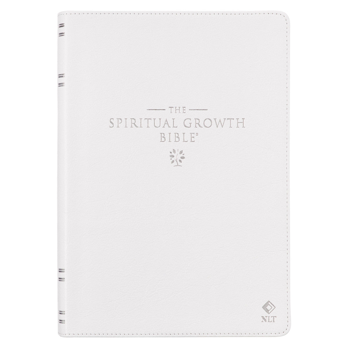 White Full Grain Leather Spiritual Growth Bible - The Christian Gift Company
