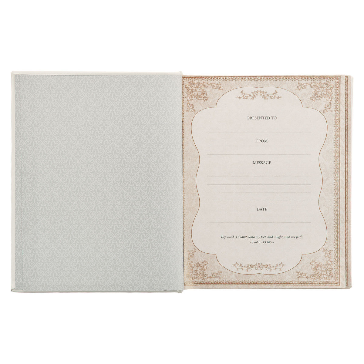 White Faux Leather King James Version Family Bible - The Christian Gift Company