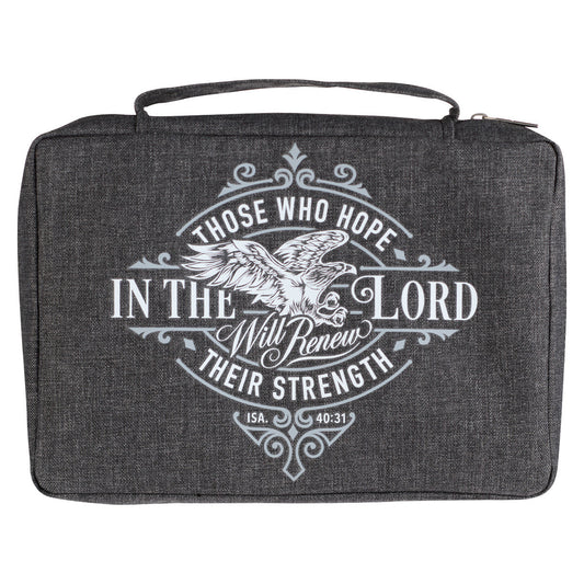 Hope in the LORD Charcoal Value Bible Cover - Isaiah 40:31 - The Christian Gift Company