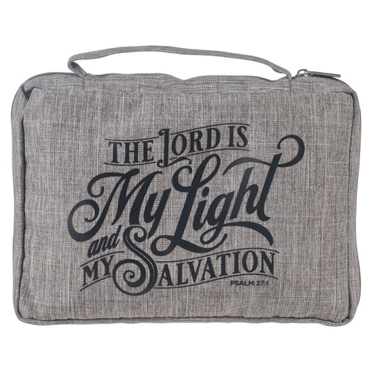My Light and Salvation Grey Value Bible Cover - The Christian Gift Company