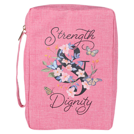 Strength & Dignity Pink Value Bible Cover - The Christian Gift Company