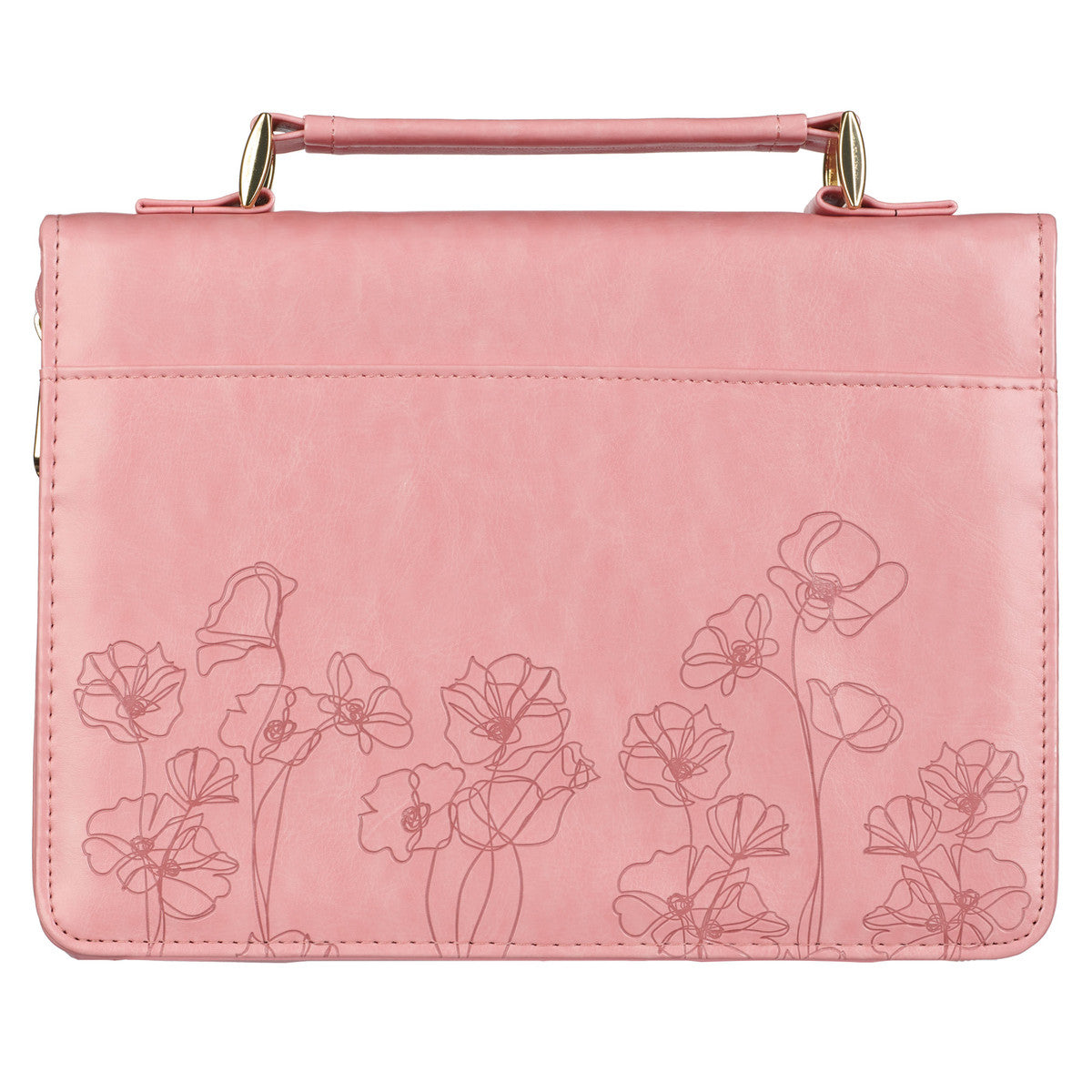 Pastel Meadow Pink Watercolour Faux Leather Bible Cover - The Christian Gift Company