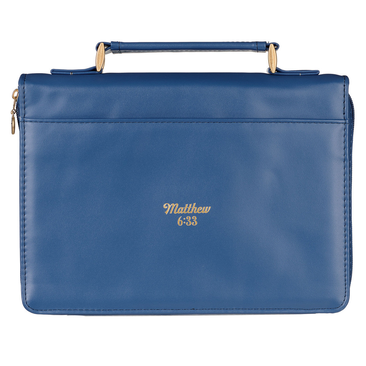The Kingdom of God Two-tone Blue Faux Leather Fashion Bible Cover - Matthew 6:33 - The Christian Gift Company