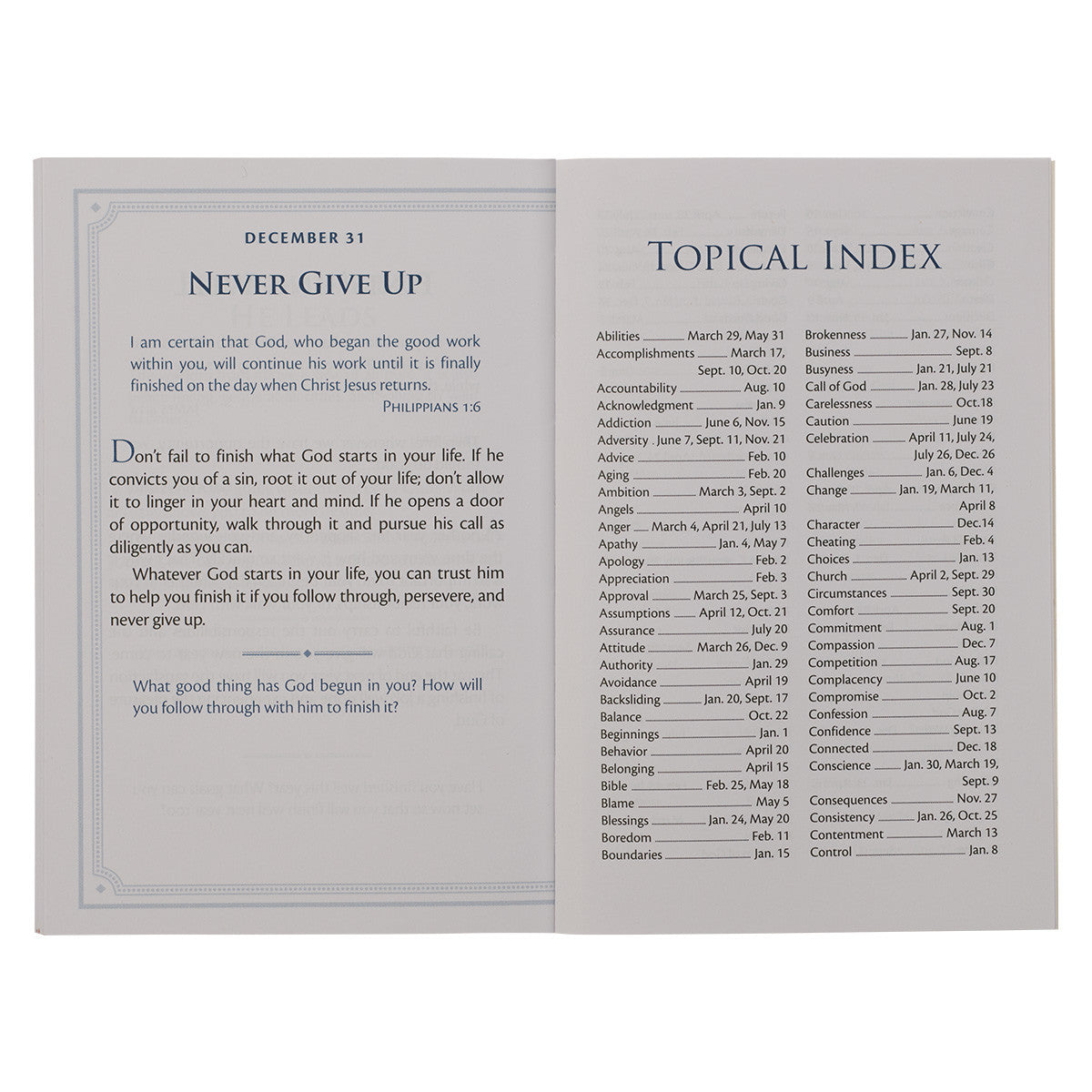 Be Strong and Steadfast Softcover Daily Devotional - The Christian Gift Company