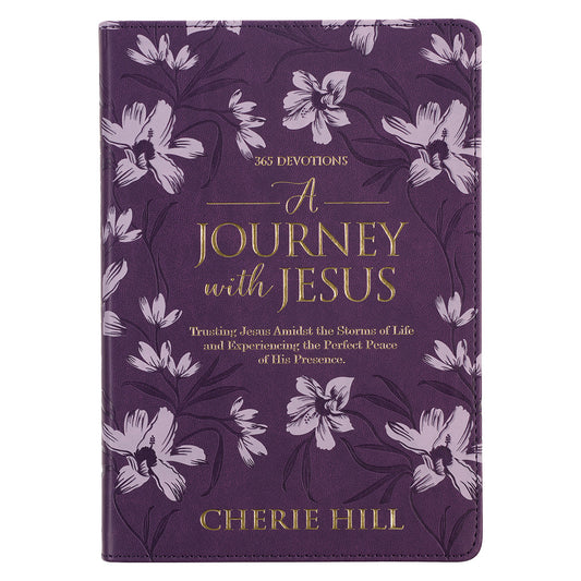 A Journey with Jesus Purple Faux Leather Devotional - The Christian Gift Company