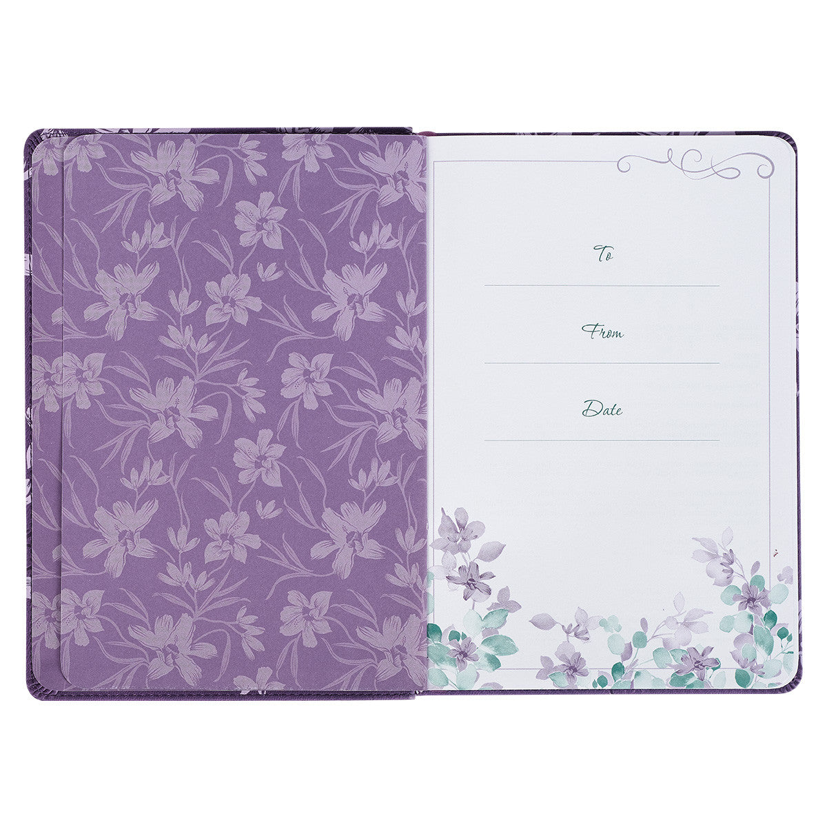 A Journey with Jesus Purple Faux Leather Devotional - The Christian Gift Company